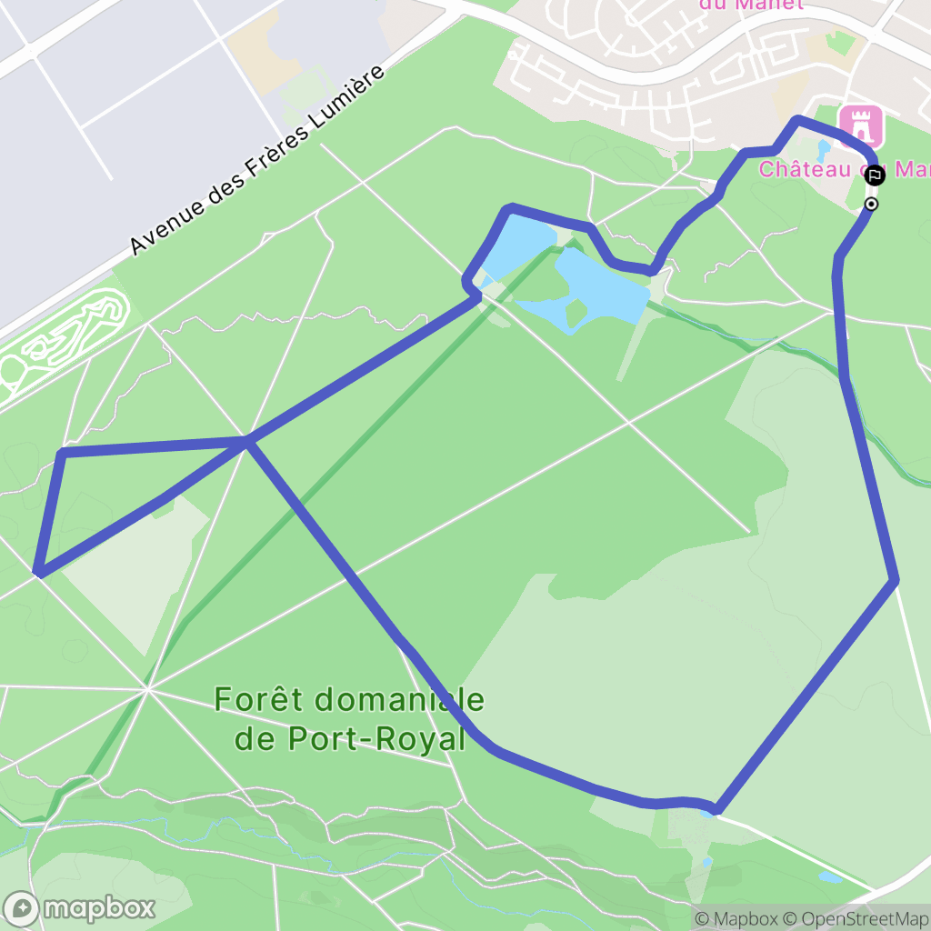 Montigny-le-Bretonneux : carte du parcours de randonnée - France