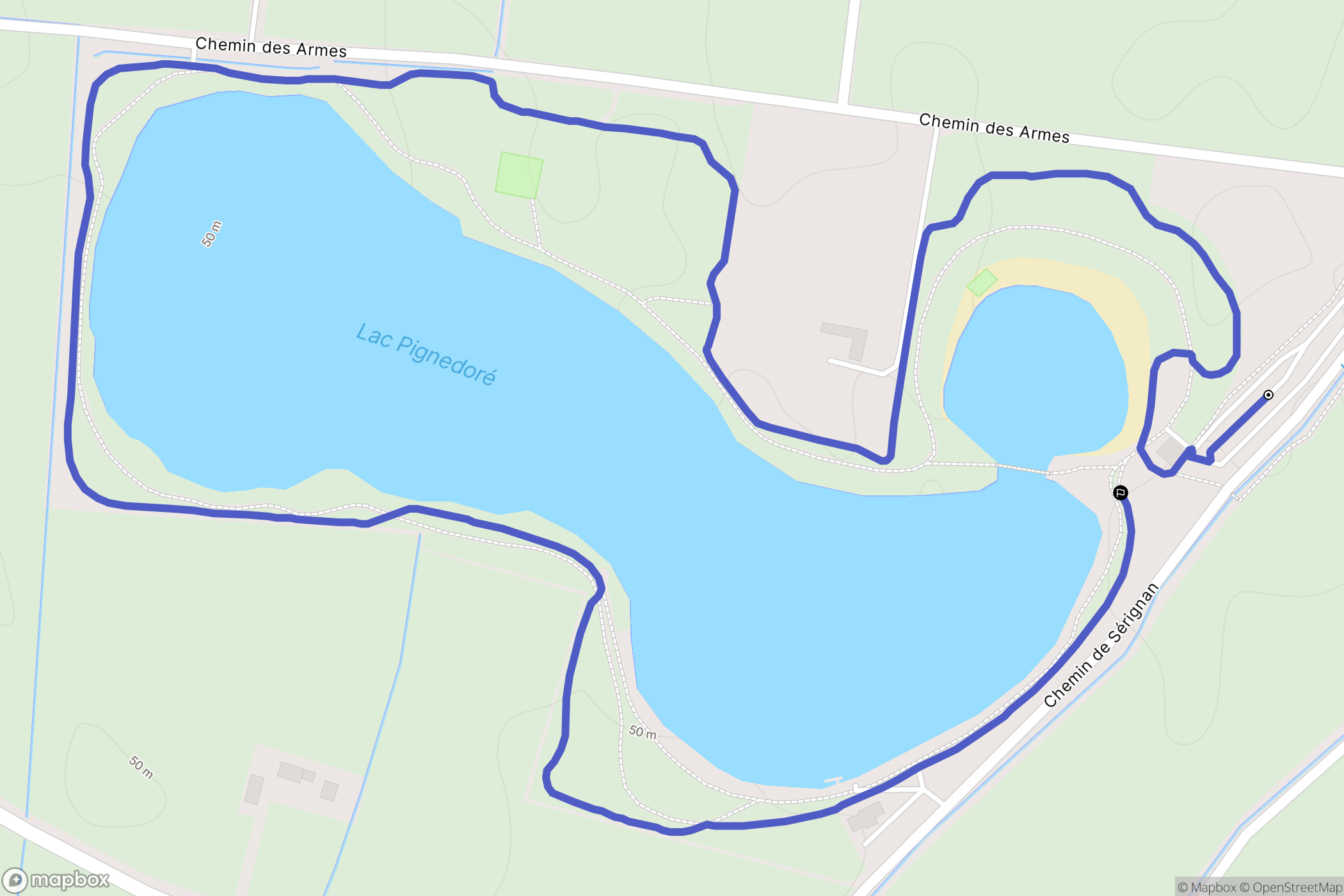 Pierrelatte : carte du parcours de randonnée - France