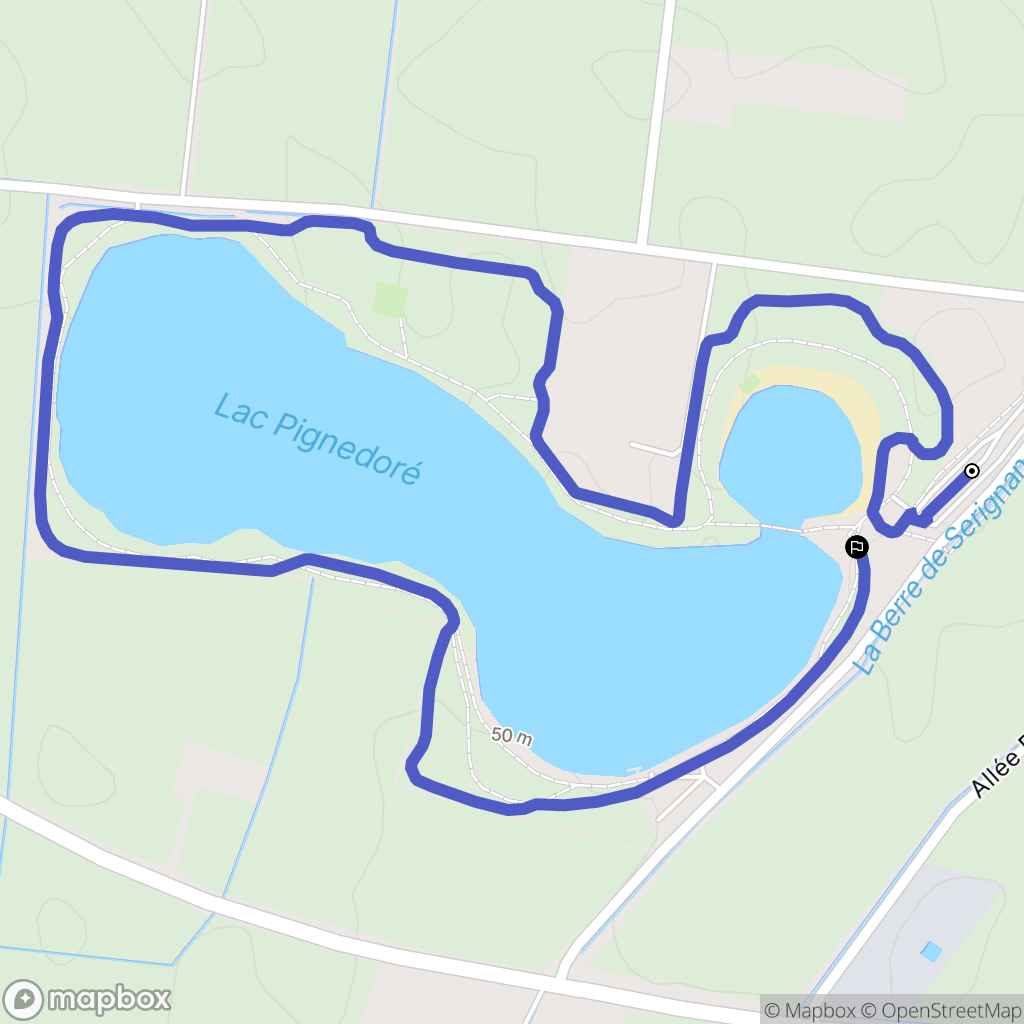 Pierrelatte : carte du parcours de randonnée - France