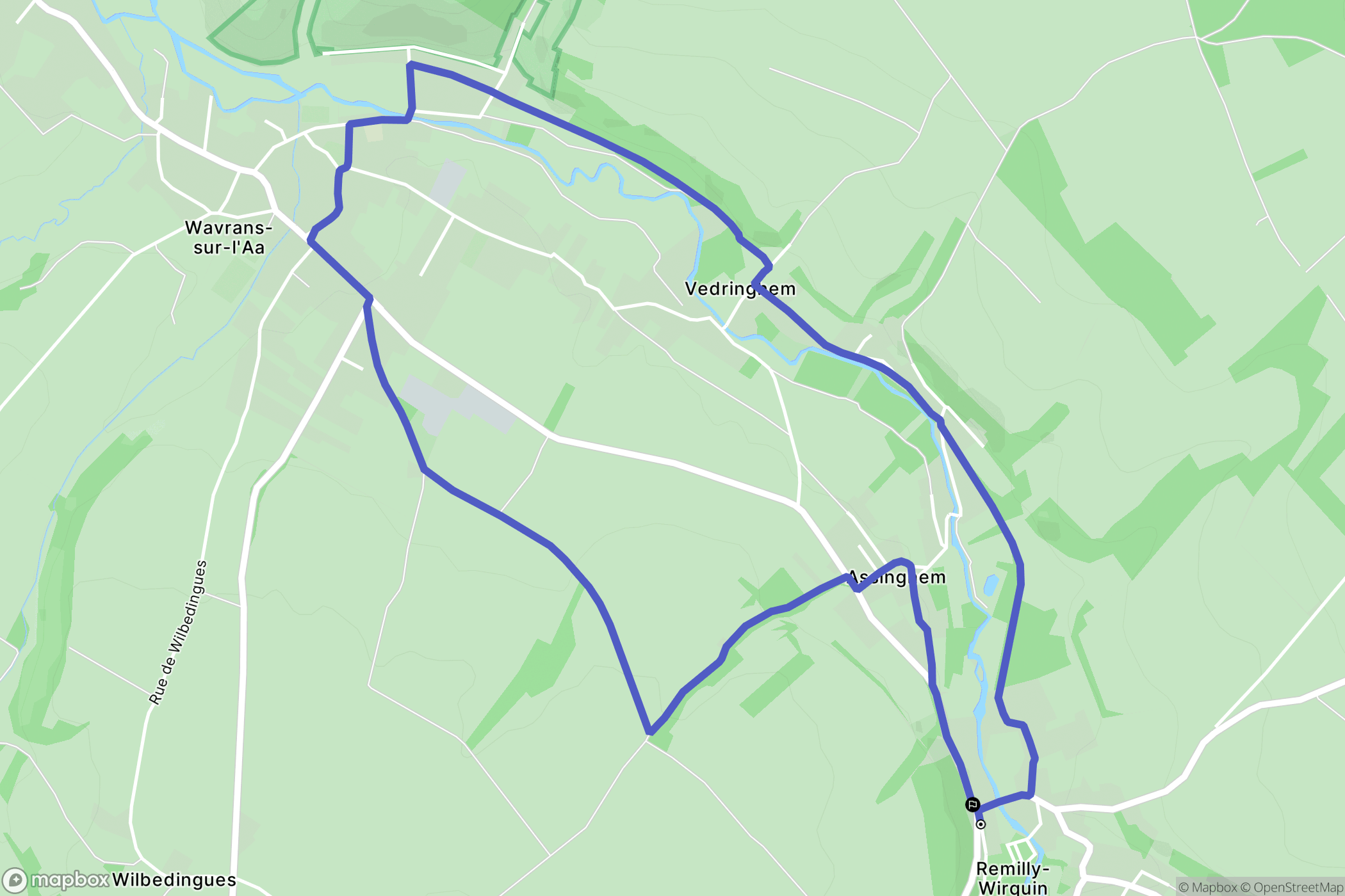 Remilly-Wirquin : carte du parcours de randonnée - France