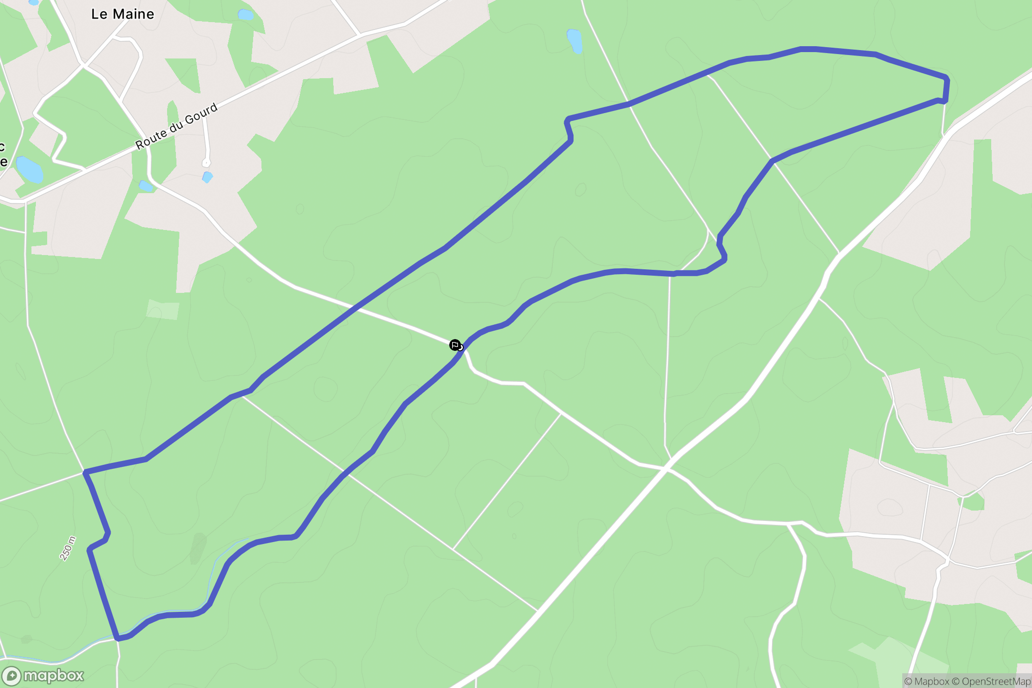 Fossemagne : carte du parcours de randonnée - France