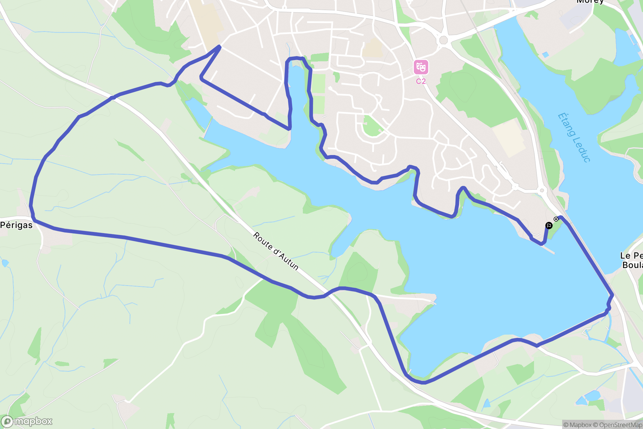Torcy : carte du parcours de randonnée - France