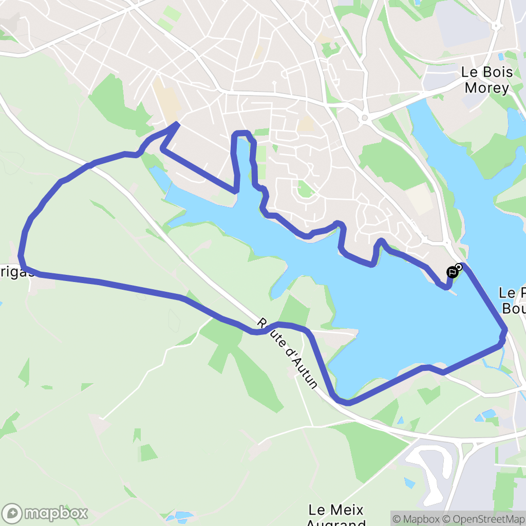 Torcy : carte du parcours de randonnée - France