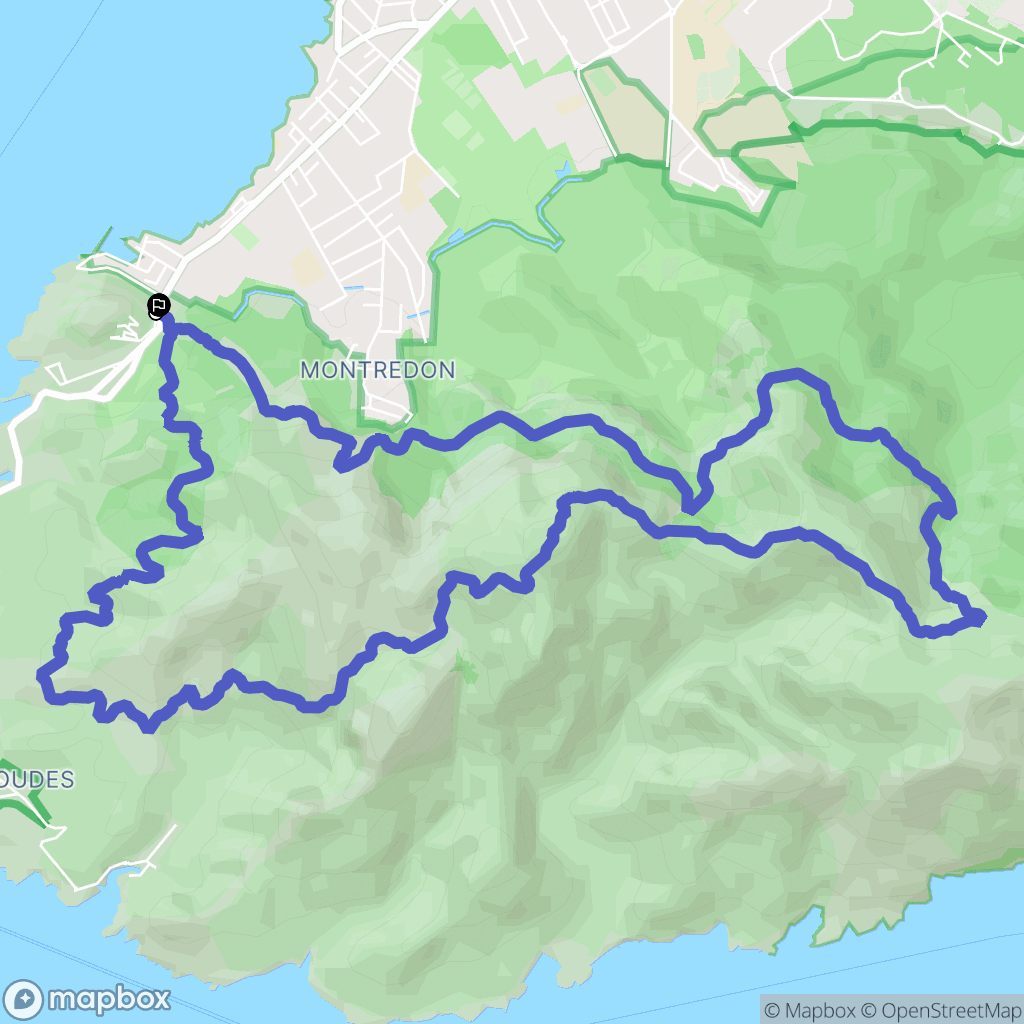 Marseille : carte du parcours de randonnée - France