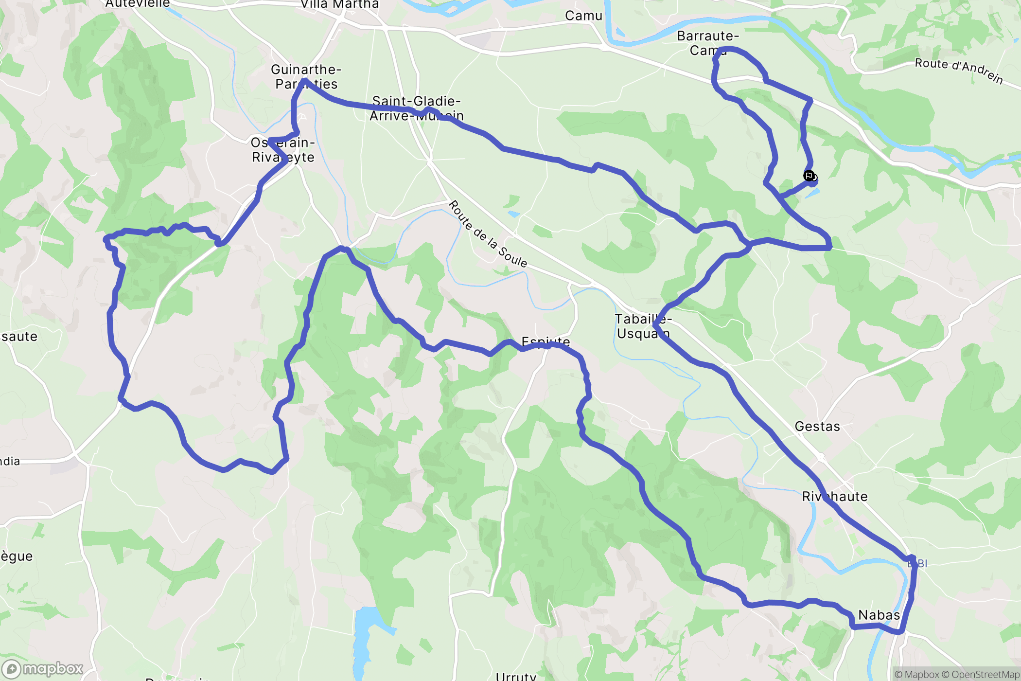 Montfort : carte du parcours de randonnée - France