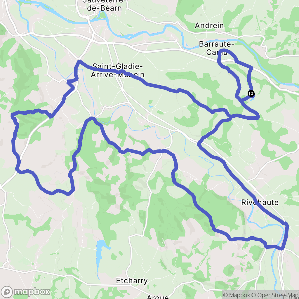 Montfort : carte du parcours de randonnée - France