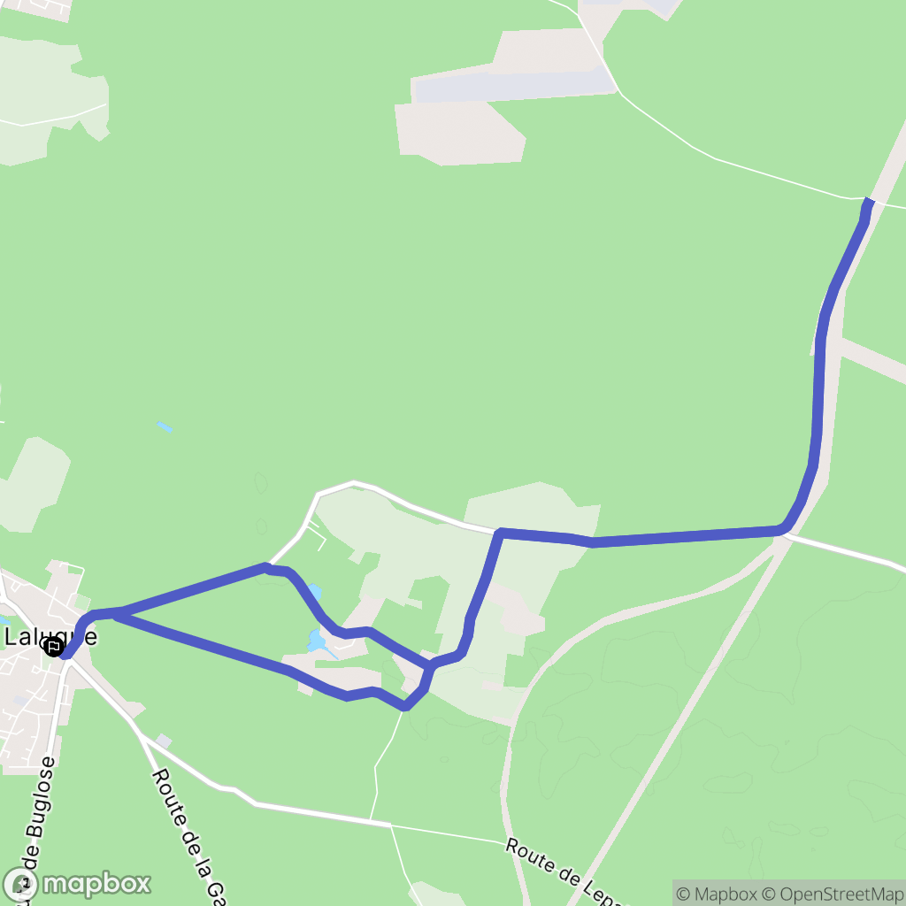 Laluque : carte du parcours de randonnée - France