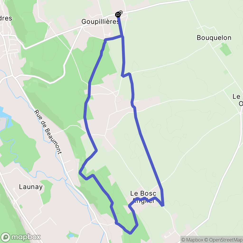 Goupil-Othon : carte du parcours de randonnée - France