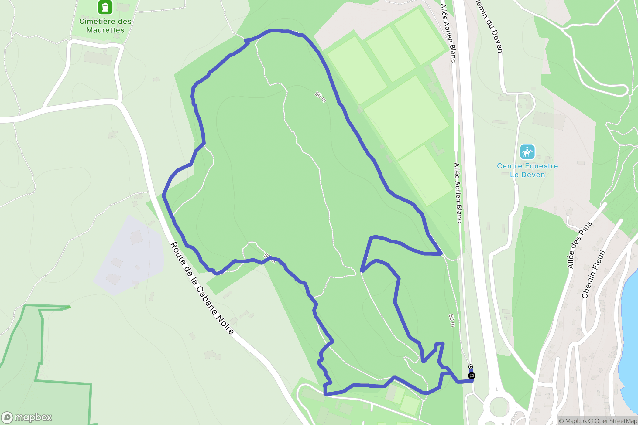 Istres : carte du parcours de randonnée - France