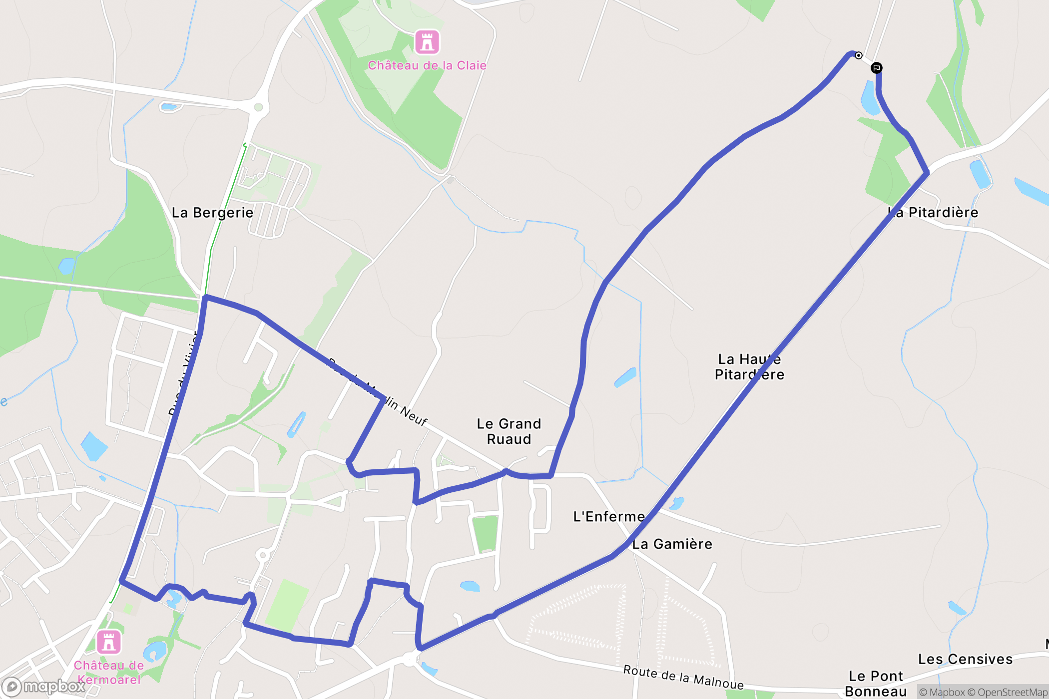 Saint-Père-en-Retz : carte du parcours de randonnée - France