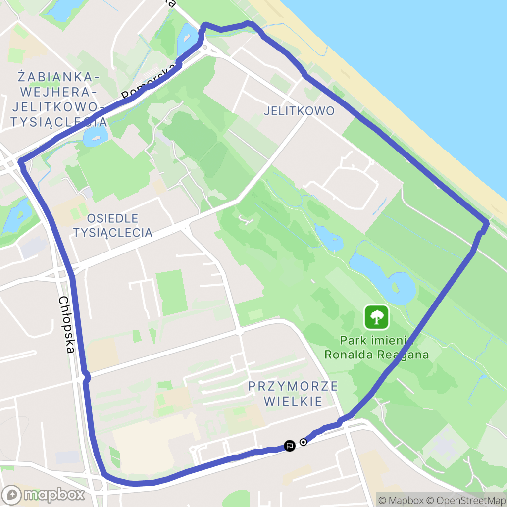 Gdańsk: mapa trasy - Poland
