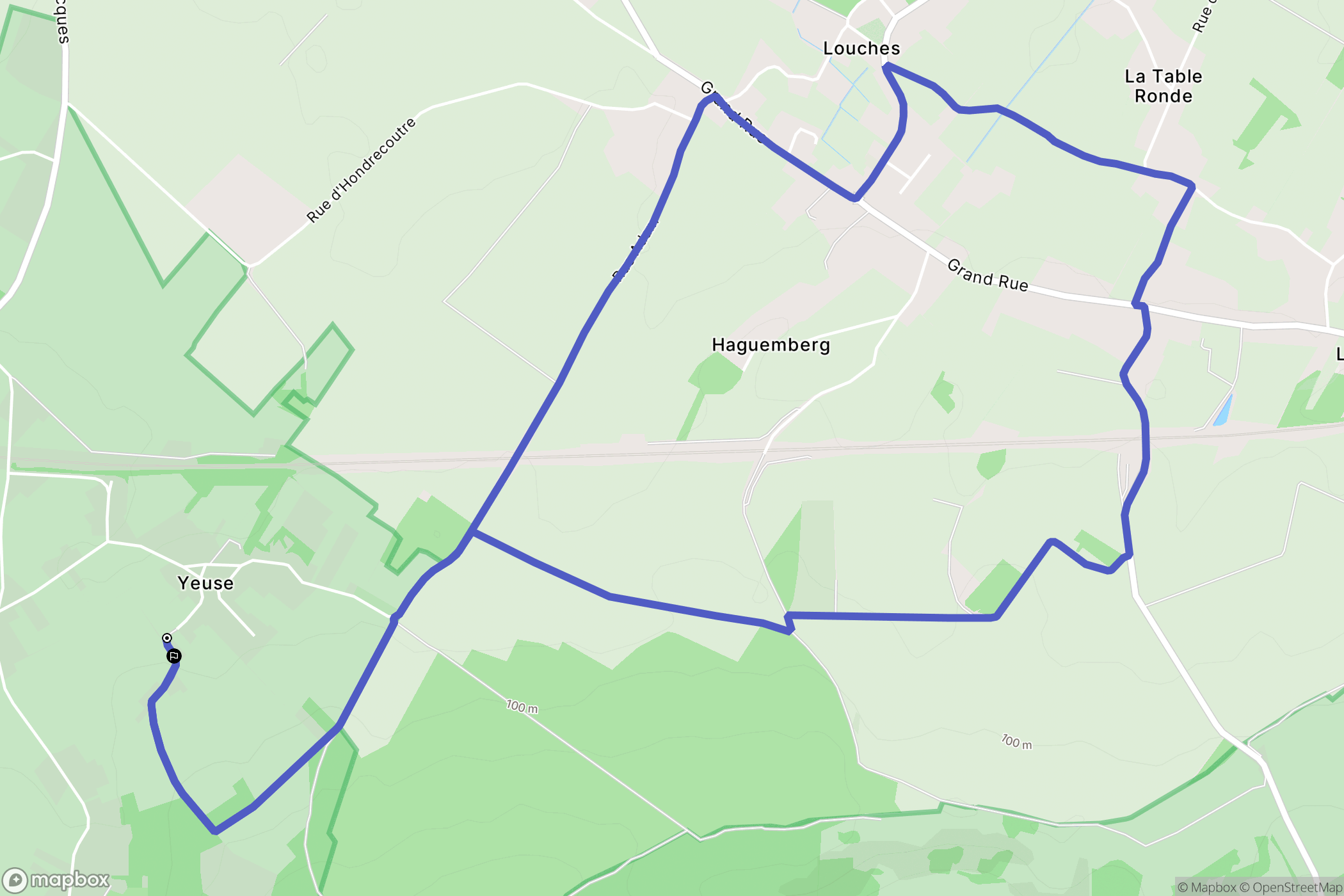 Landrethun-lès-Ardres : carte du parcours de randonnée - France