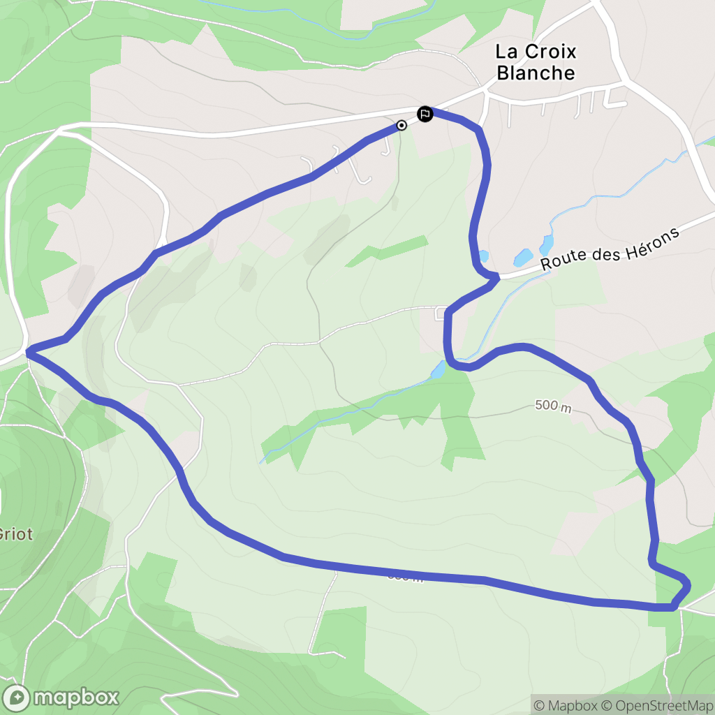 Pralong : carte du parcours de randonnée - France