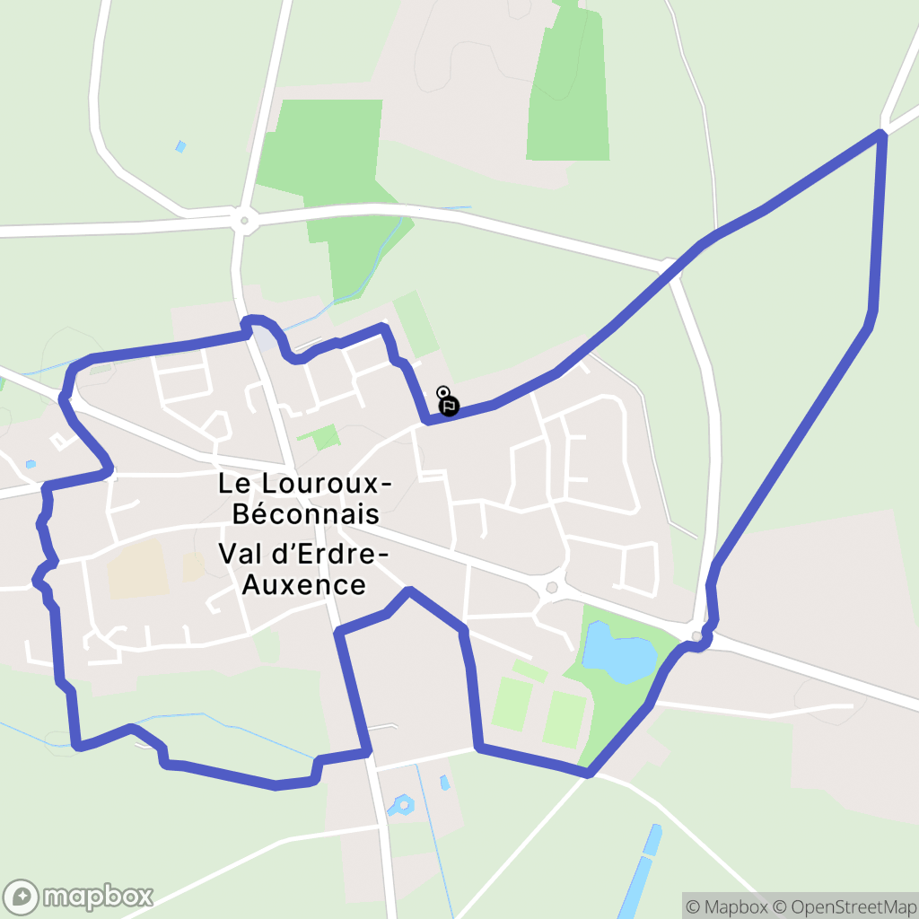 Val d'Erdre-Auxence : carte du parcours de randonnée - France