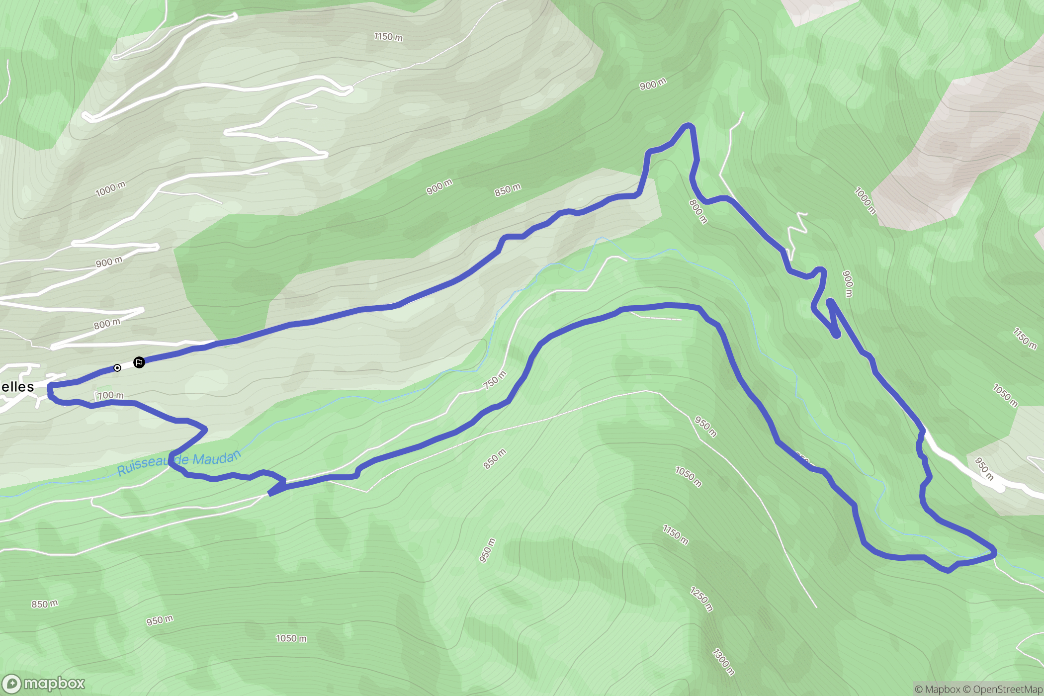 Melles : carte du parcours de randonnée - France