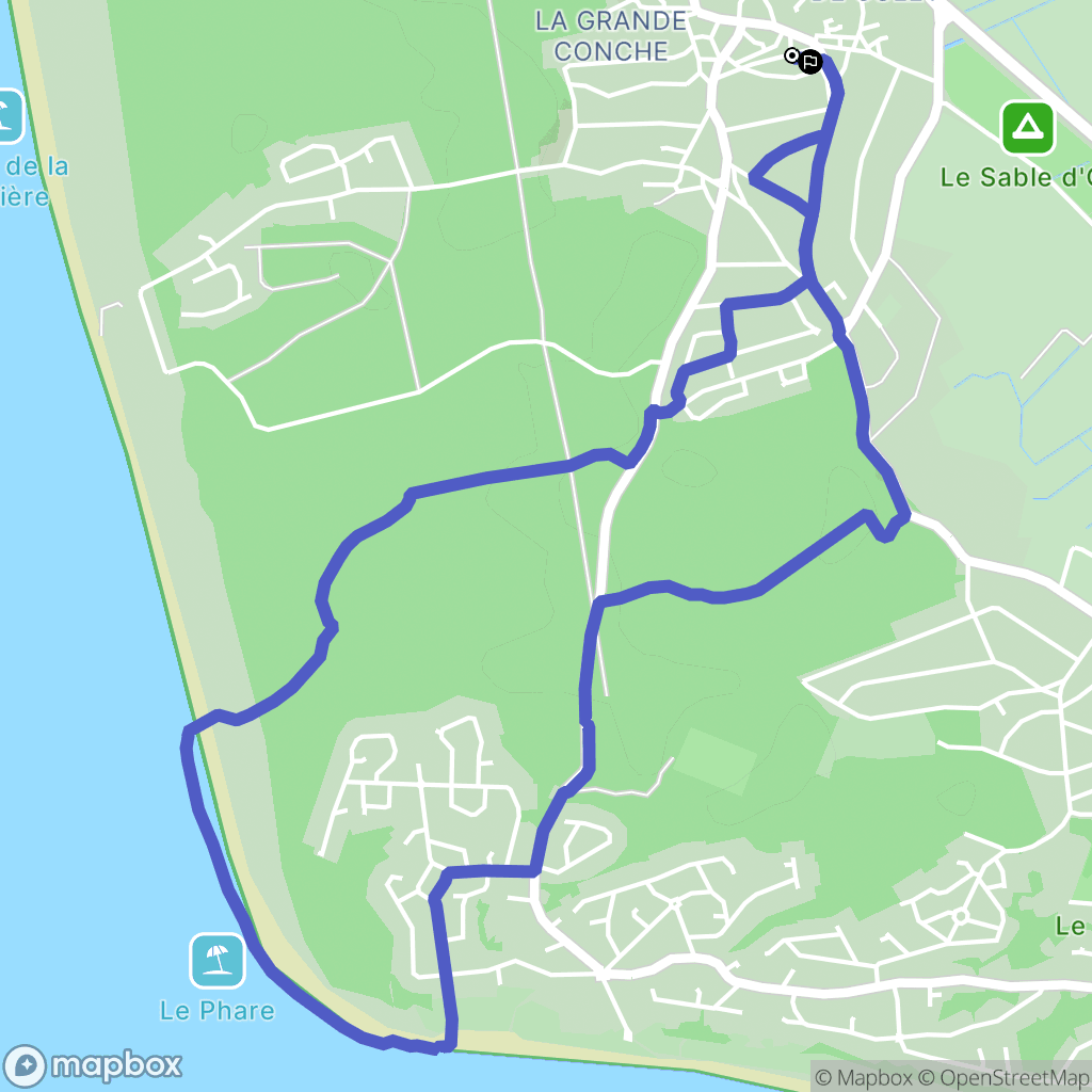 La Tranche-sur-Mer : carte du parcours de randonnée - France