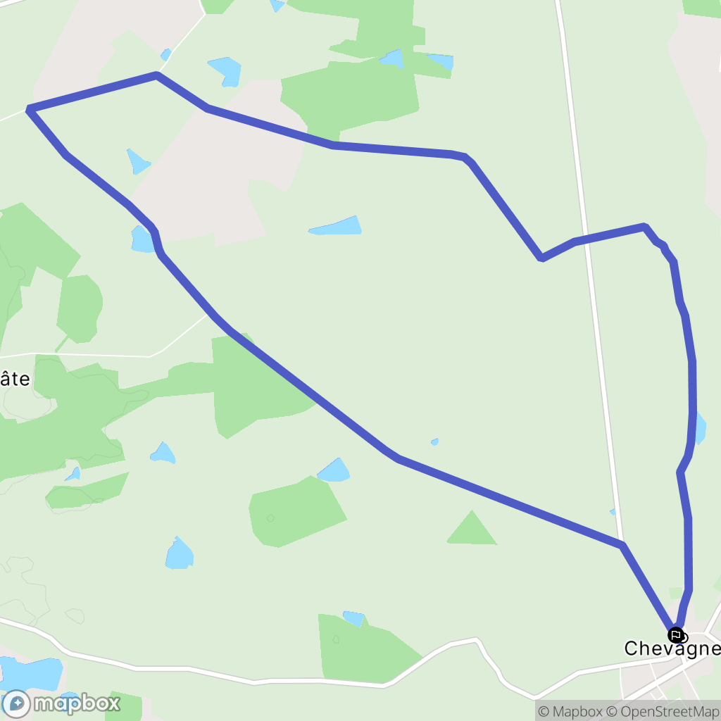 Chevagnes : carte du parcours de randonnée - France