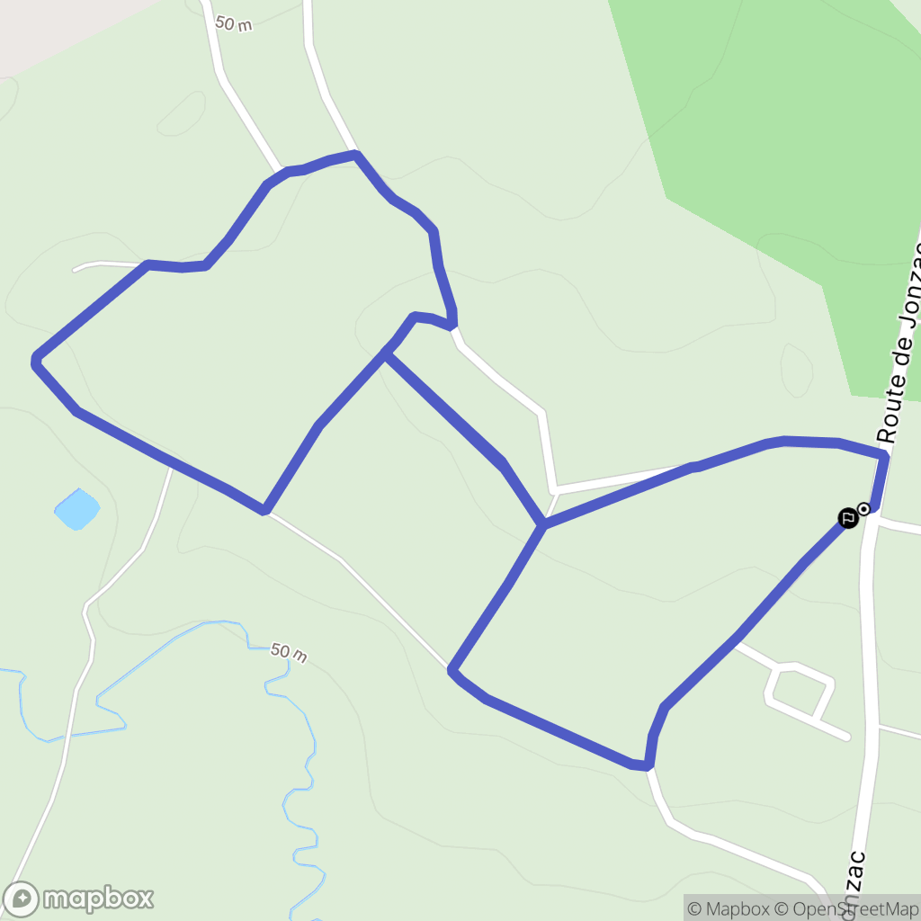Saint-Simon-de-Bordes : carte du parcours de randonnée - France