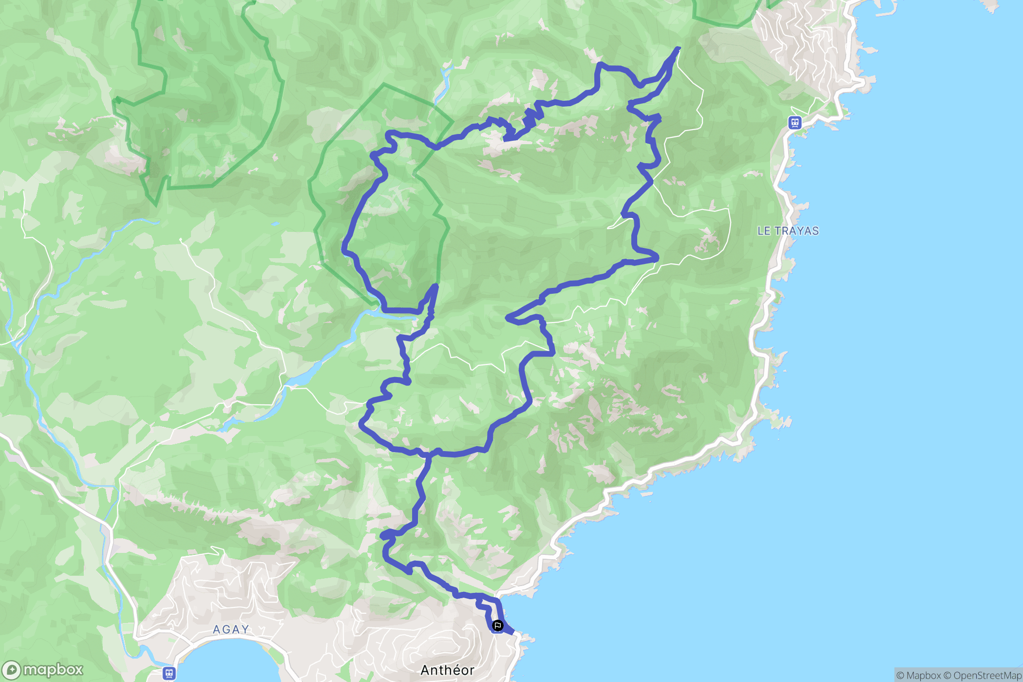 Saint-Raphaël : carte du parcours de randonnée - France