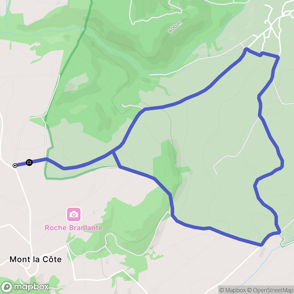 Gelles : carte du parcours de randonnée - France