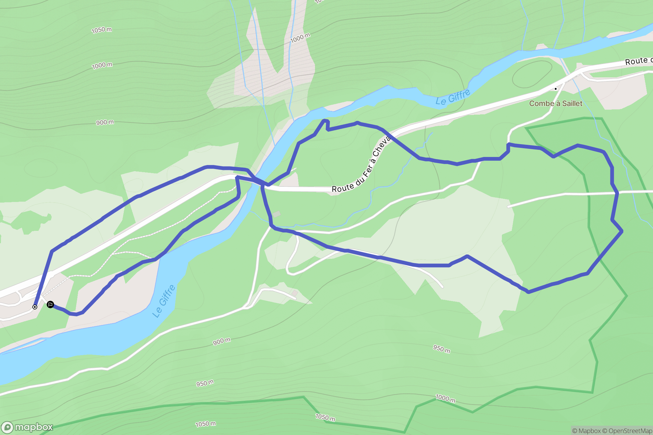 Sixt-Fer-à-Cheval : carte du parcours de randonnée - France