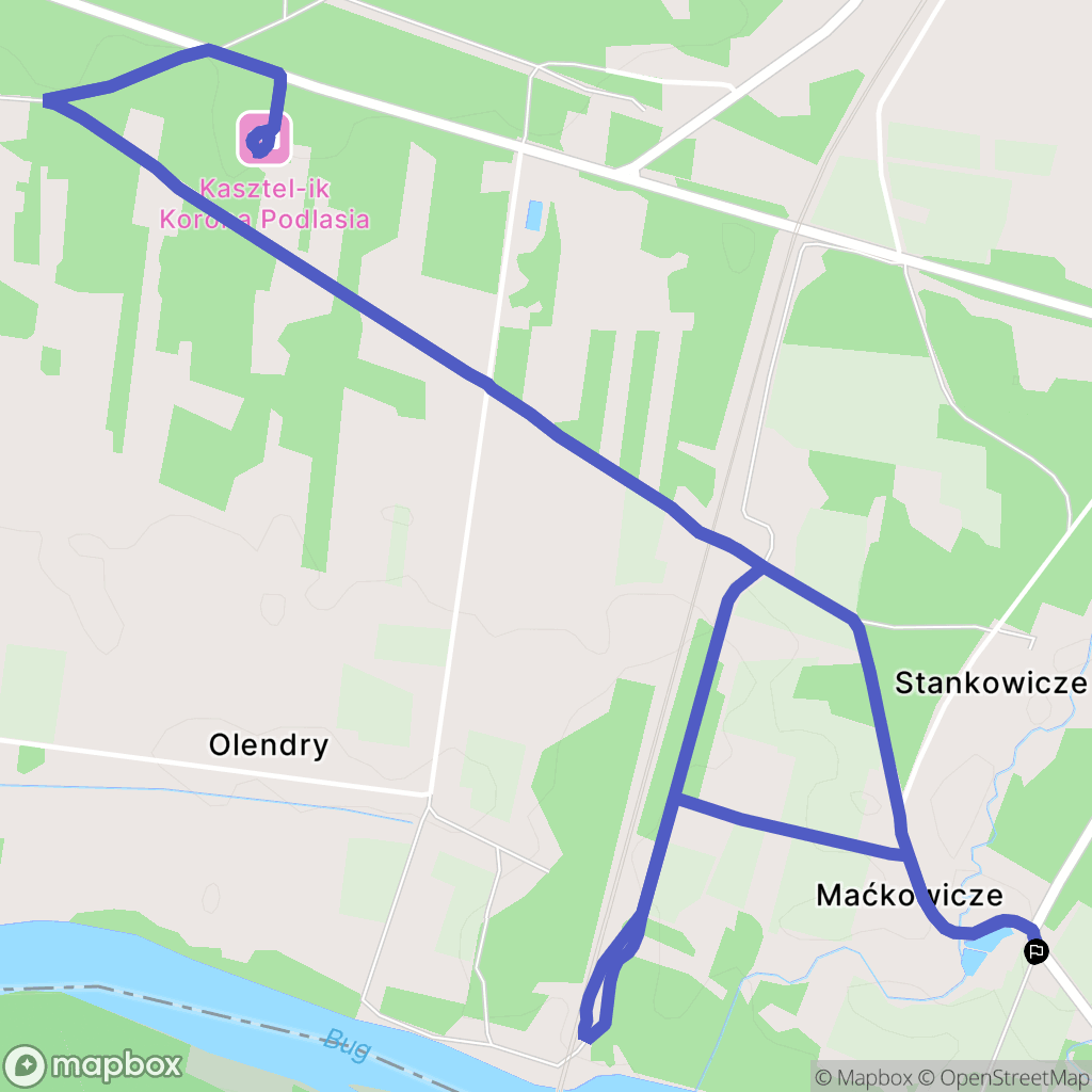 Maćkowicze: mapa trasy - Poland