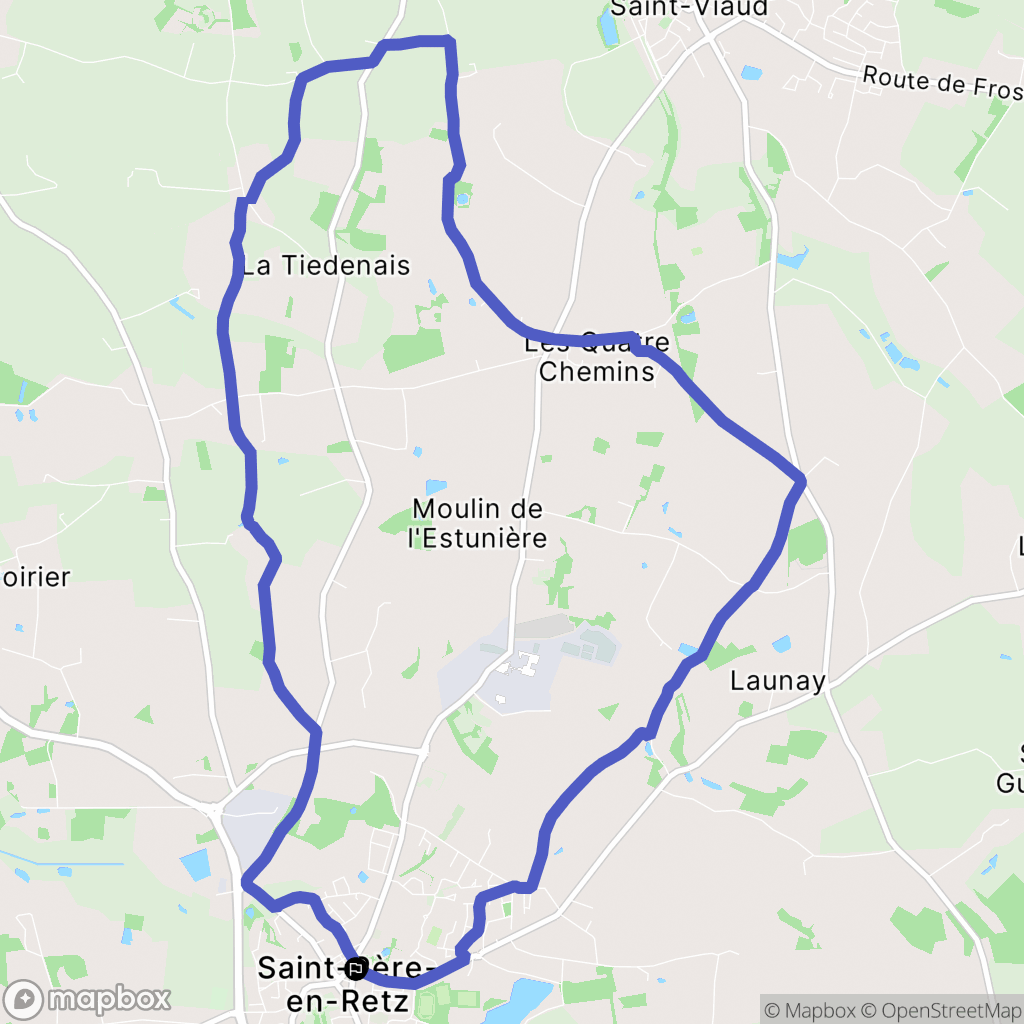 Saint-Père-en-Retz : carte du parcours de randonnée - France
