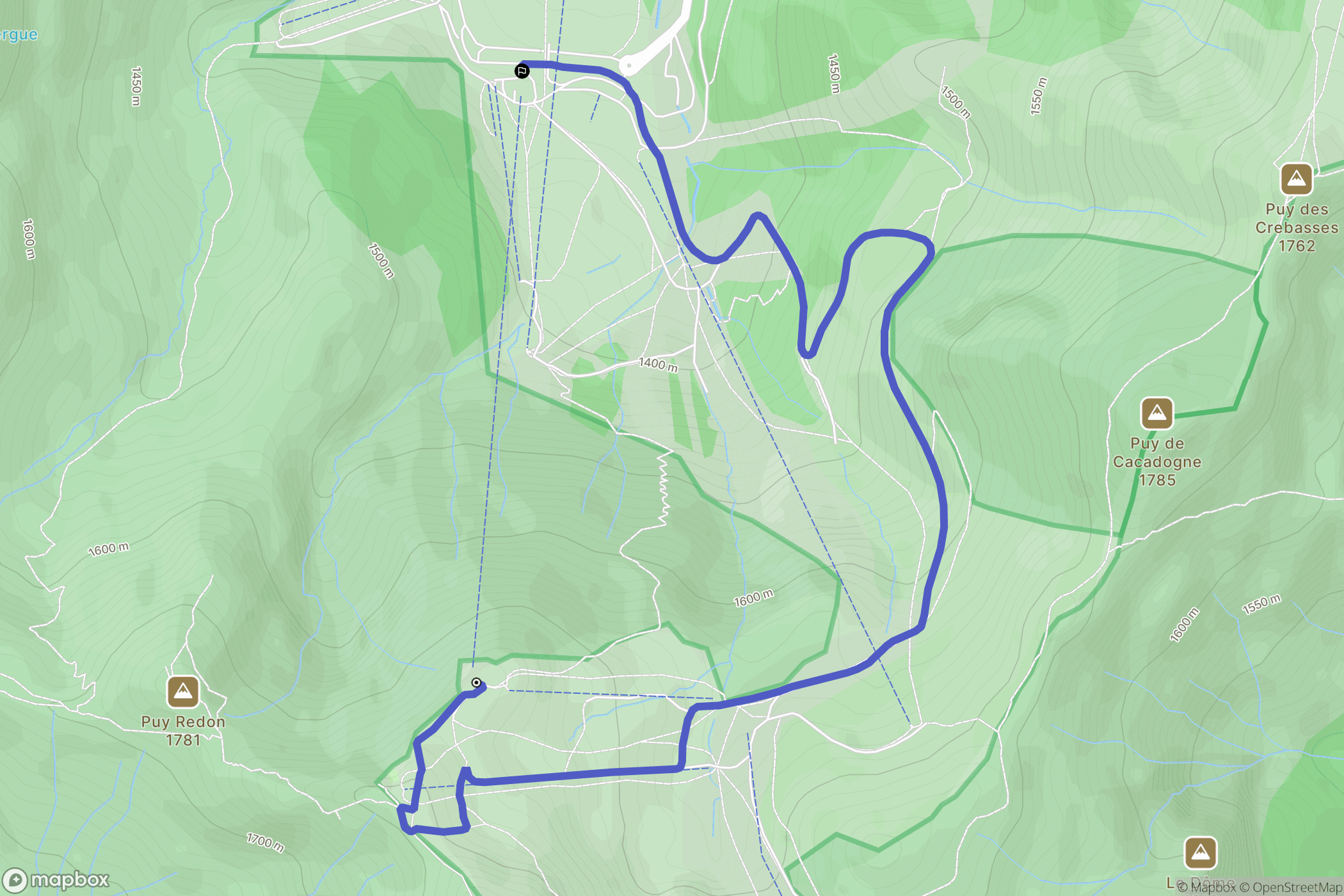 Mont-Dore : carte du parcours de randonnée - France