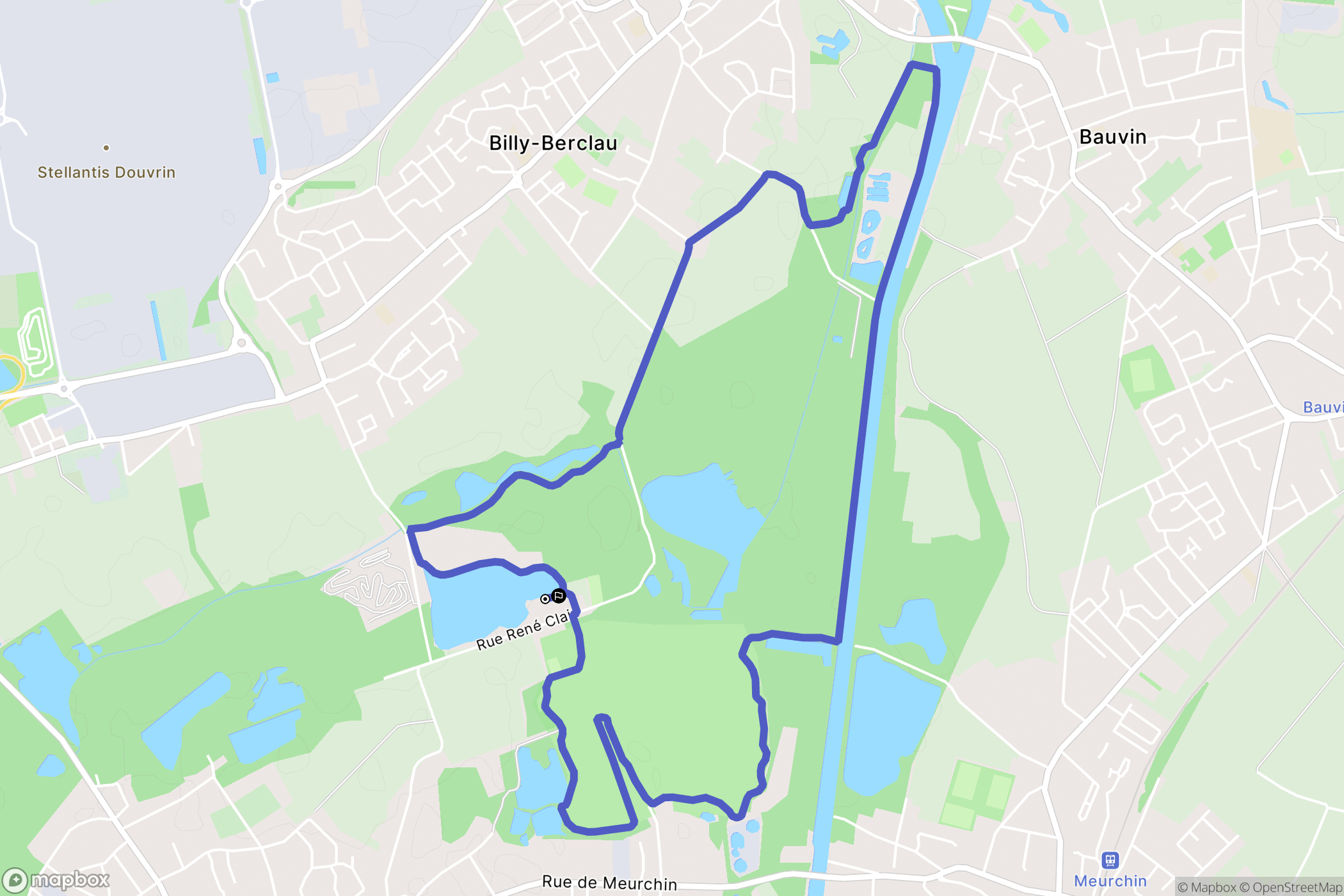 Wingles : carte du parcours de randonnée - France