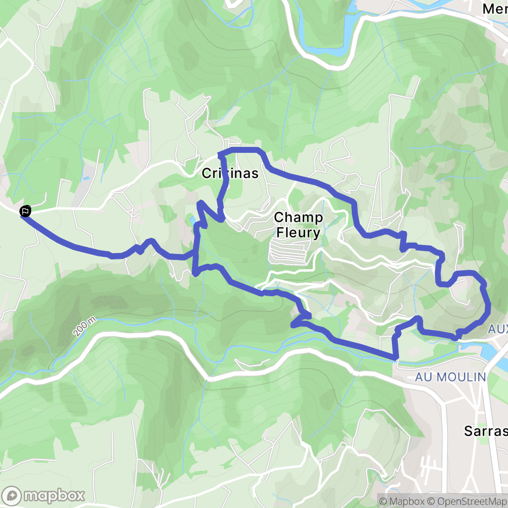 Ardoix : carte du parcours de randonnée - France