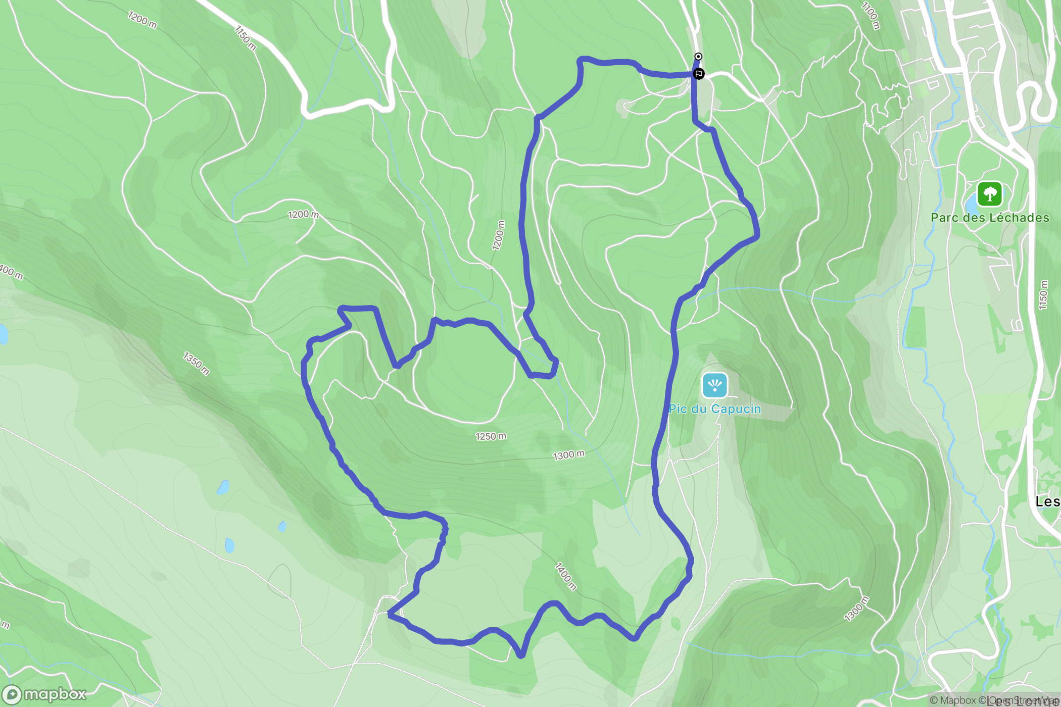 Mont-Dore : carte du parcours de randonnée - France