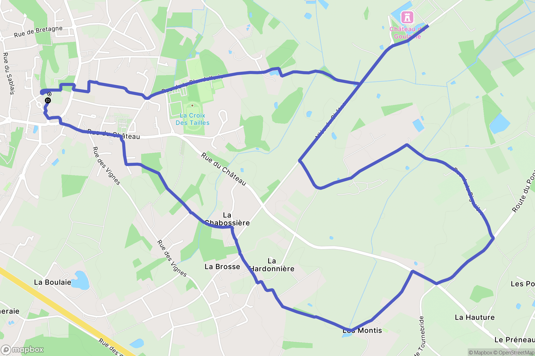 Haute-Goulaine : carte du parcours de randonnée - France