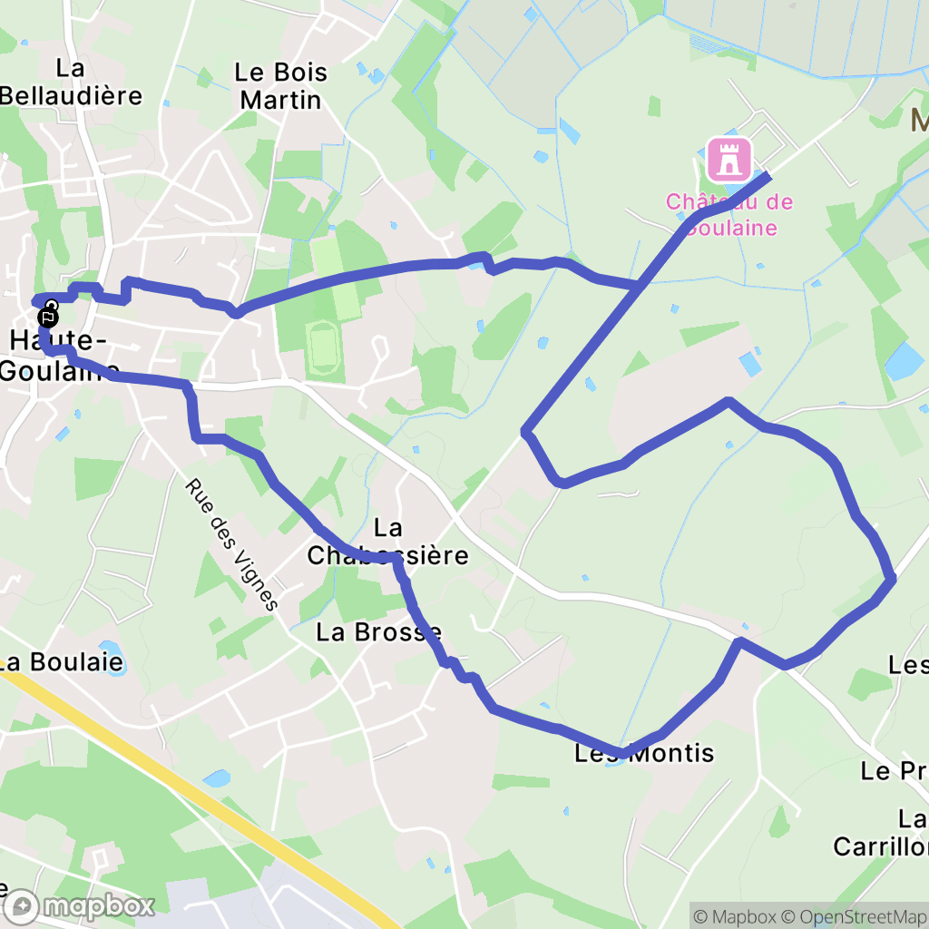 Haute-Goulaine : carte du parcours de randonnée - France