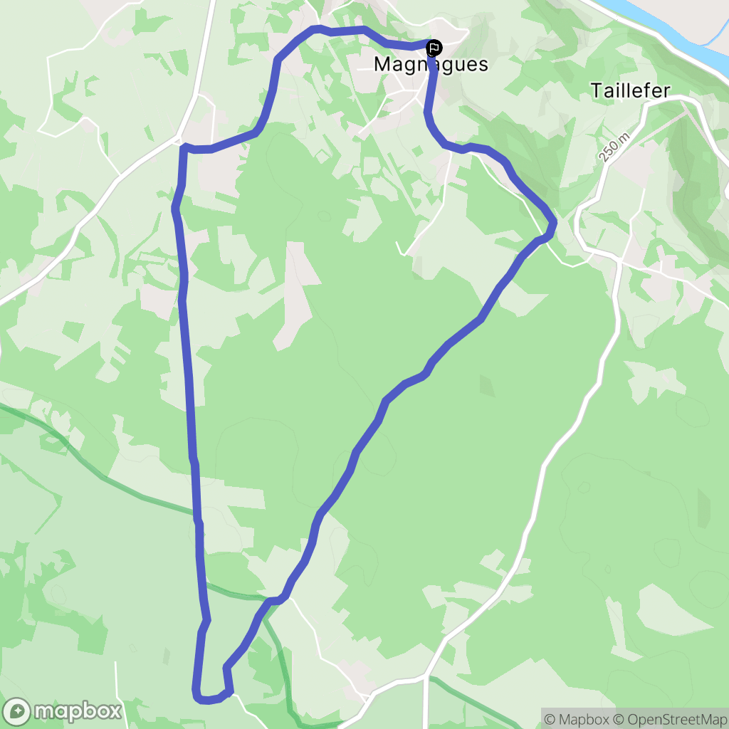 Carennac : carte du parcours de randonnée - France