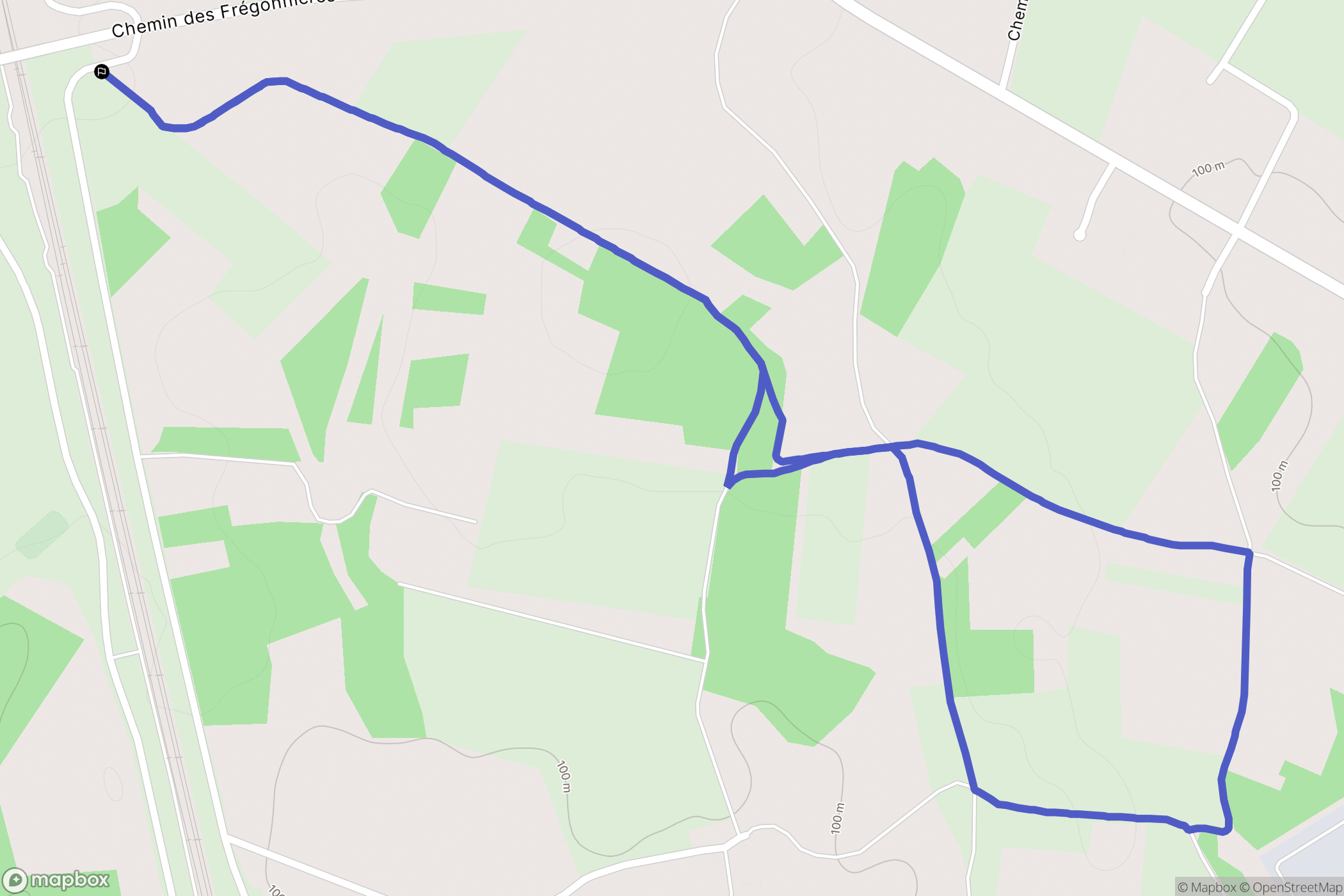 Asnières-sur-Nouère : carte du parcours de randonnée - France