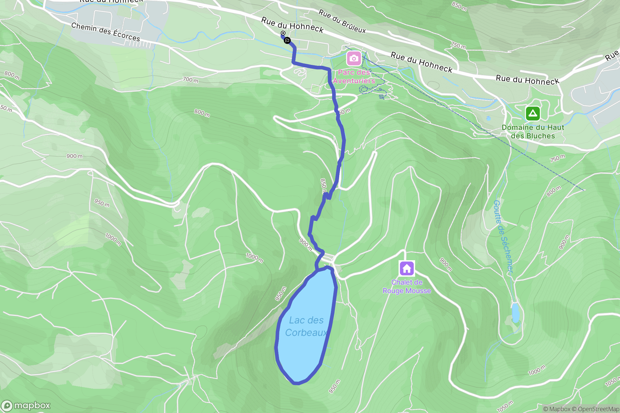 La Bresse : carte du parcours de randonnée - France