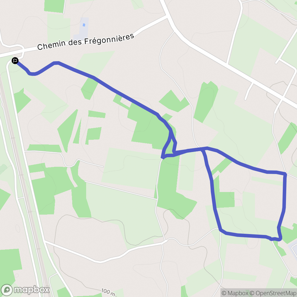 Asnières-sur-Nouère : carte du parcours de randonnée - France