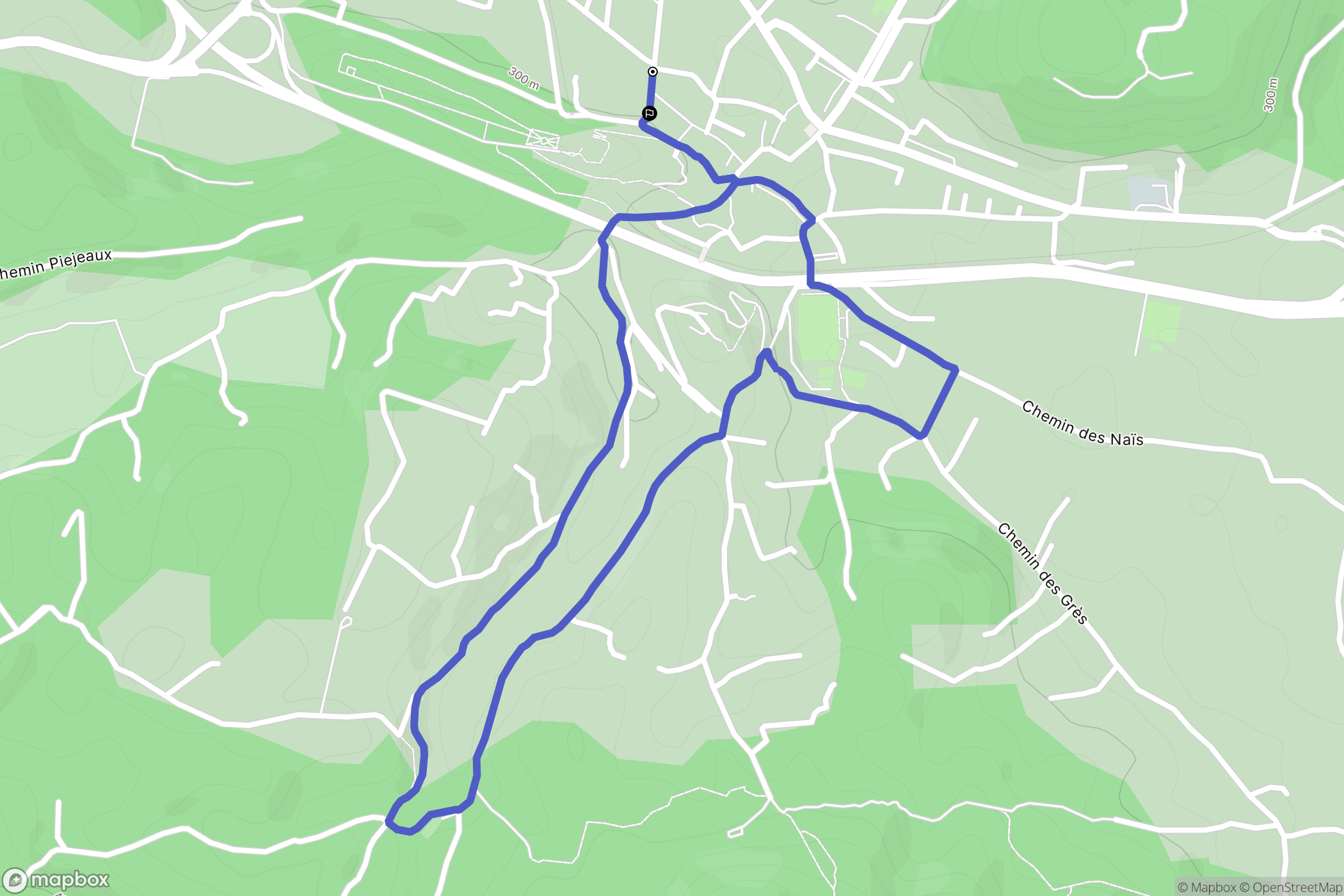 Tourves : carte du parcours de randonnée - France