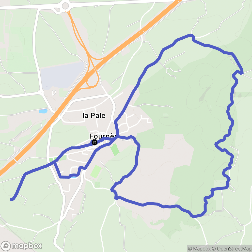 Fournes : carte du parcours de randonnée - France