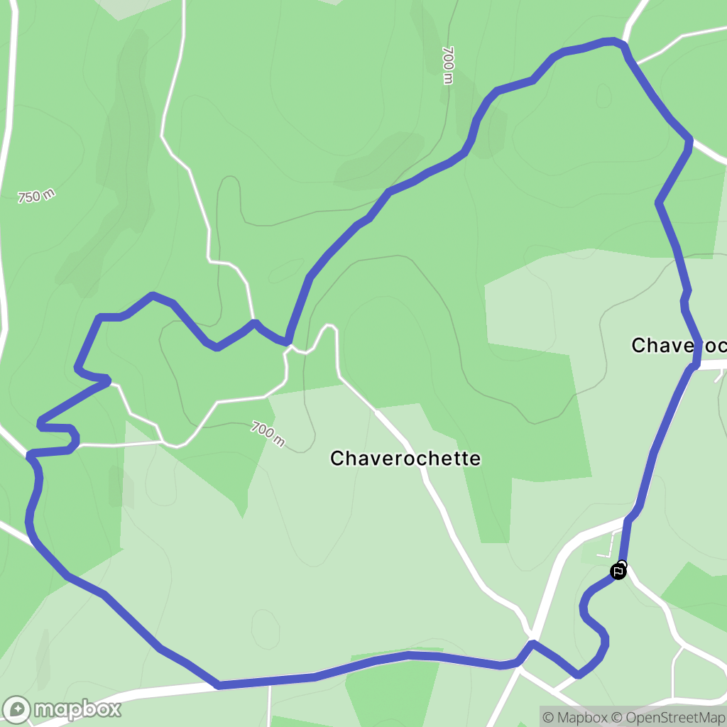 Chaveroche : carte du parcours de randonnée - France