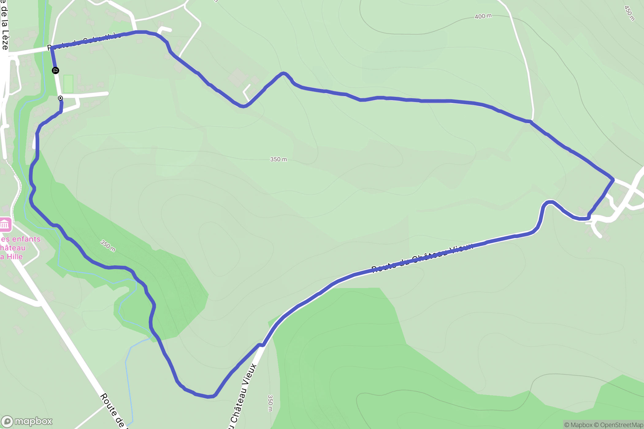 Montégut-Plantaurel : carte du parcours de randonnée - France