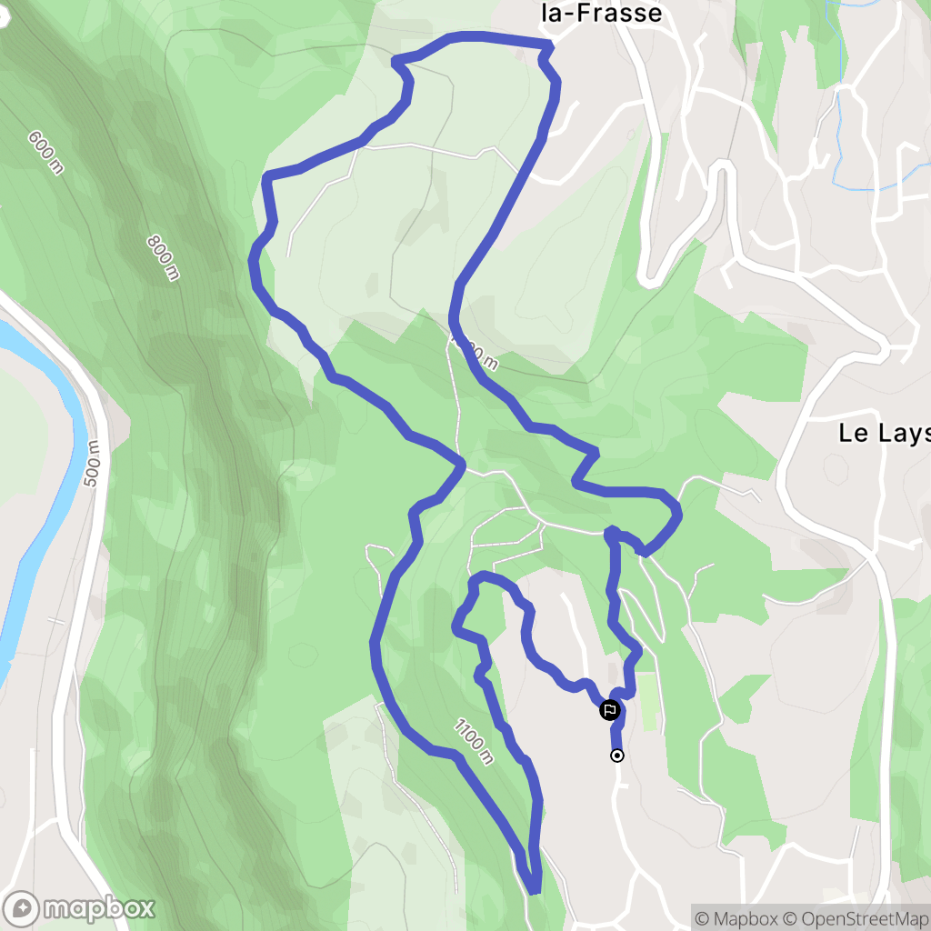 Arâches-la-Frasse : carte du parcours de randonnée - France