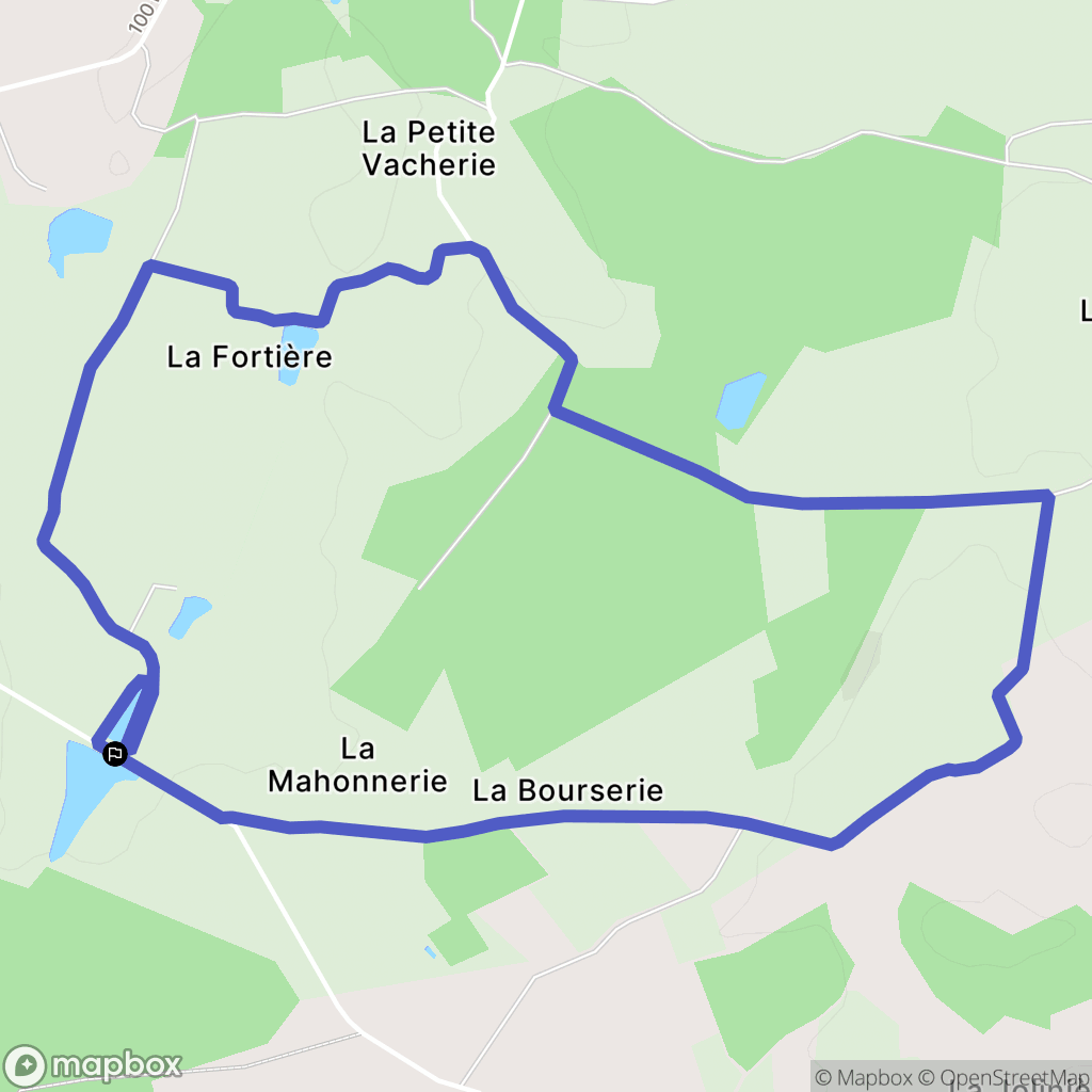 Saint-Aubin-le-Dépeint : carte du parcours de randonnée - France