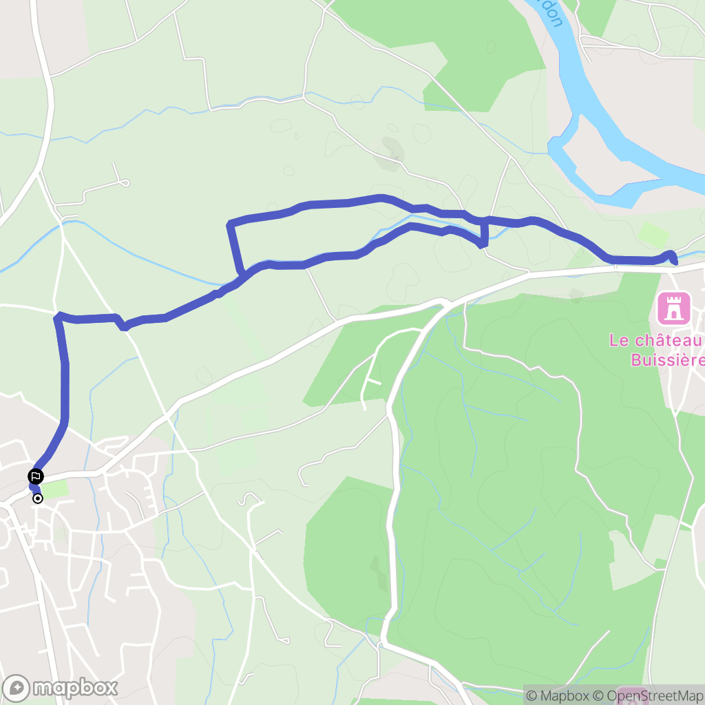 La Calmette : carte du parcours de randonnée - France