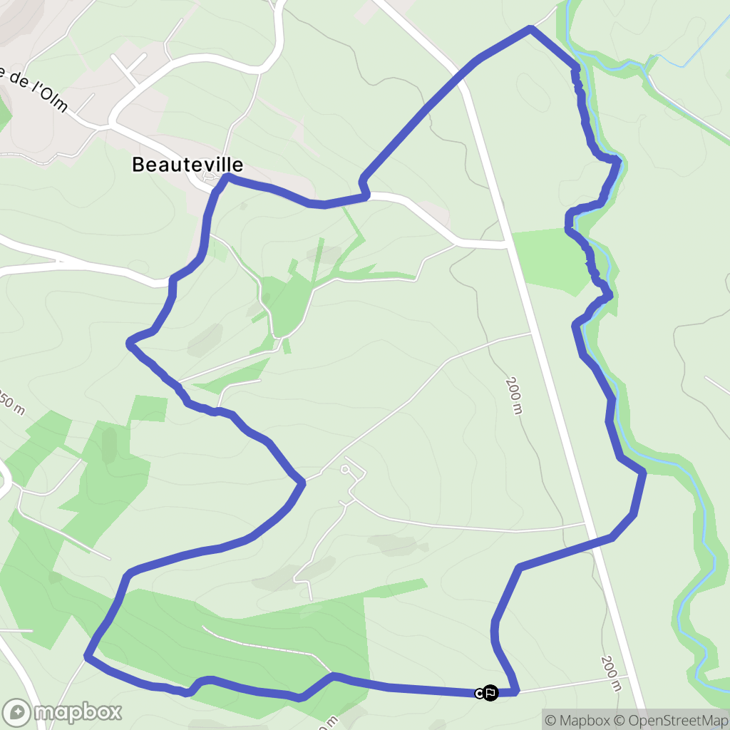 Saint-Michel-de-Lanès : carte du parcours de randonnée - France