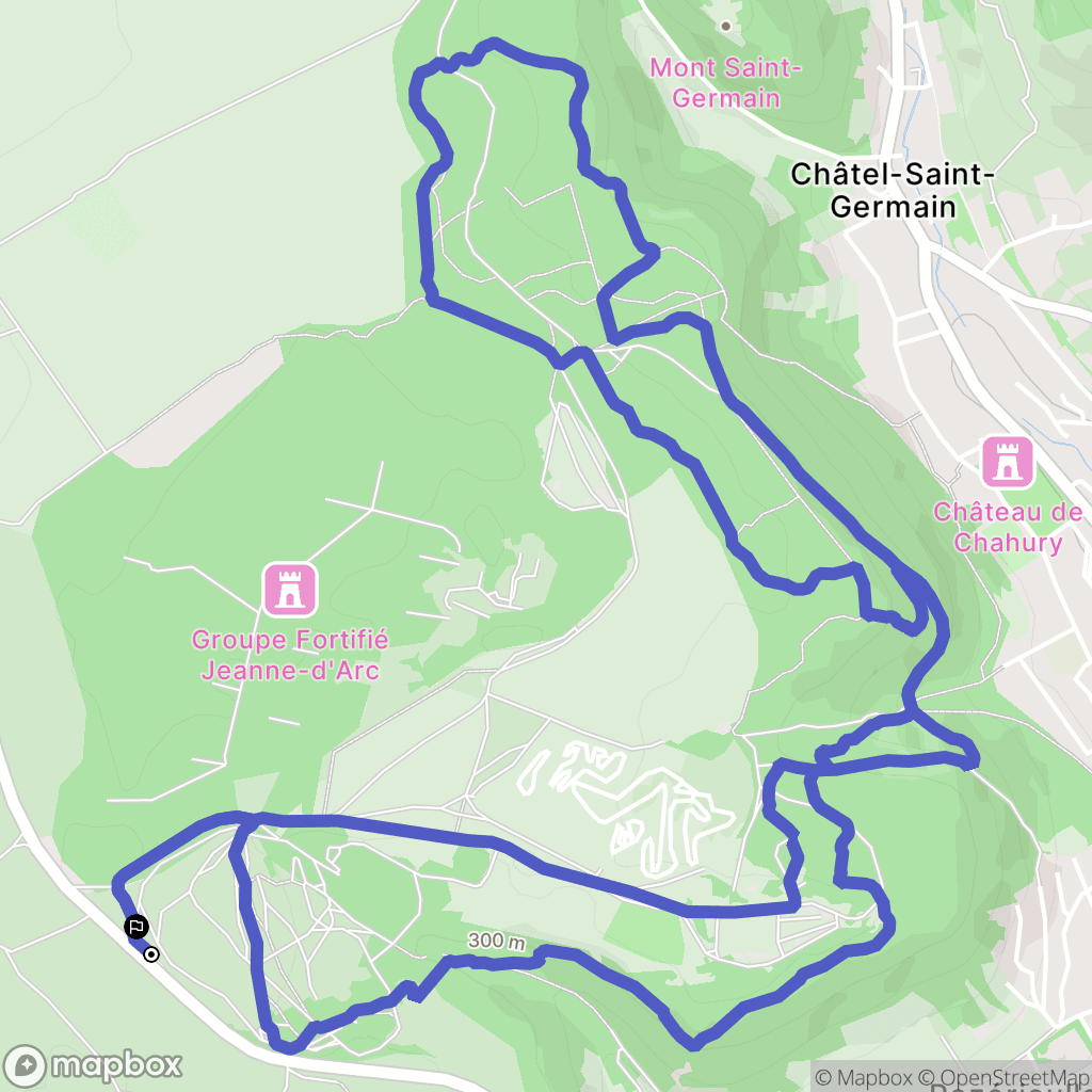Rozérieulles : carte du parcours de randonnée - France