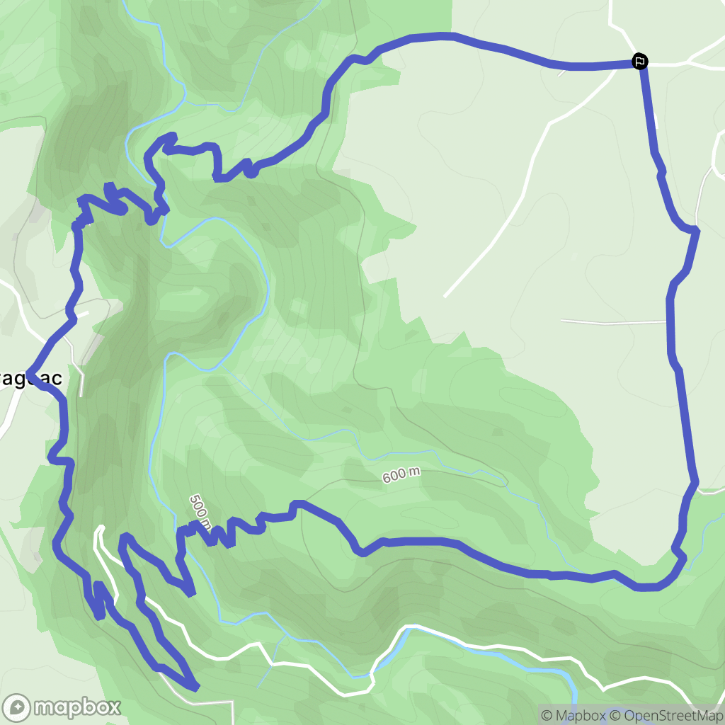 Mauriac : carte du parcours de randonnée - France