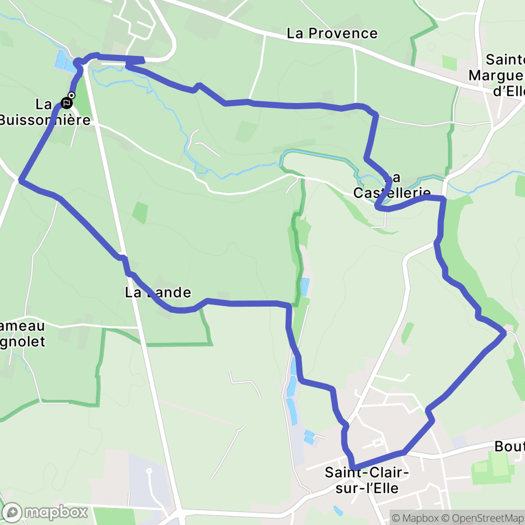 Moon-sur-Elle : carte du parcours de randonnée - France