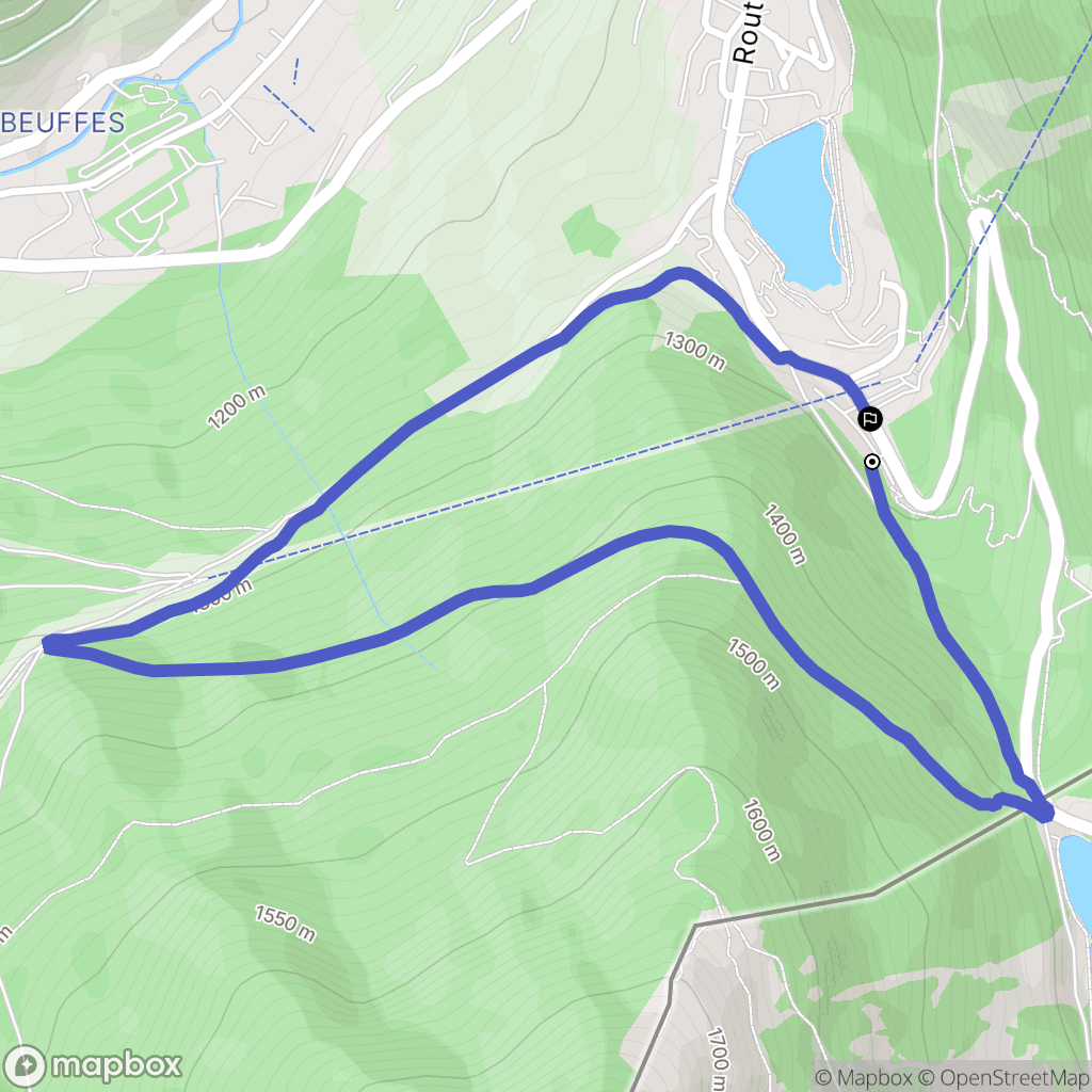 Châtel : carte du parcours de randonnée - France