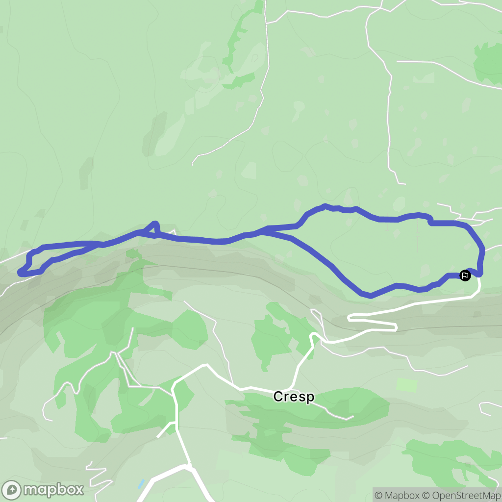 Caussols : carte du parcours de randonnée - France